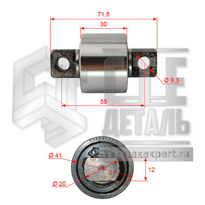 Ролик каретки боковой Nissan J01;L01;1F1