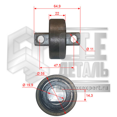 Ролик каретки боковой Heli CPC(Q)D10-35 NH, G