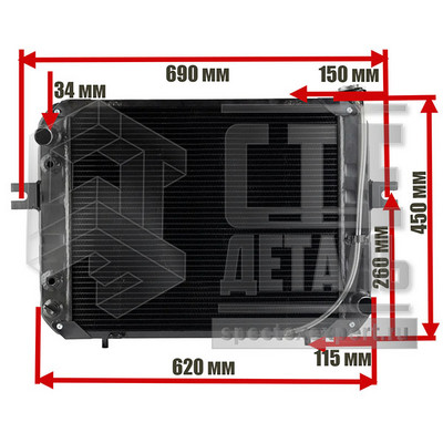 Радиатор охлаждения Maximal FD30-40 (495BPG, 498BPG, K21)